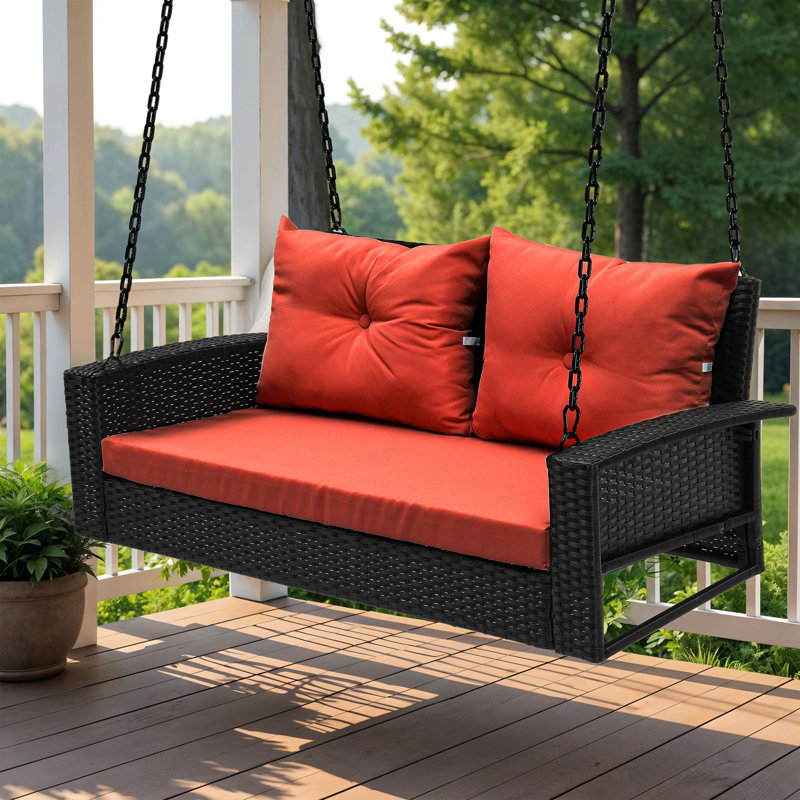 Balancelle pour 2 personnes, Noir / rouge