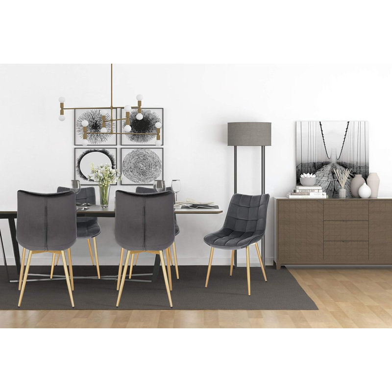 Stalnaker Upholstered Dining Chair, Gray