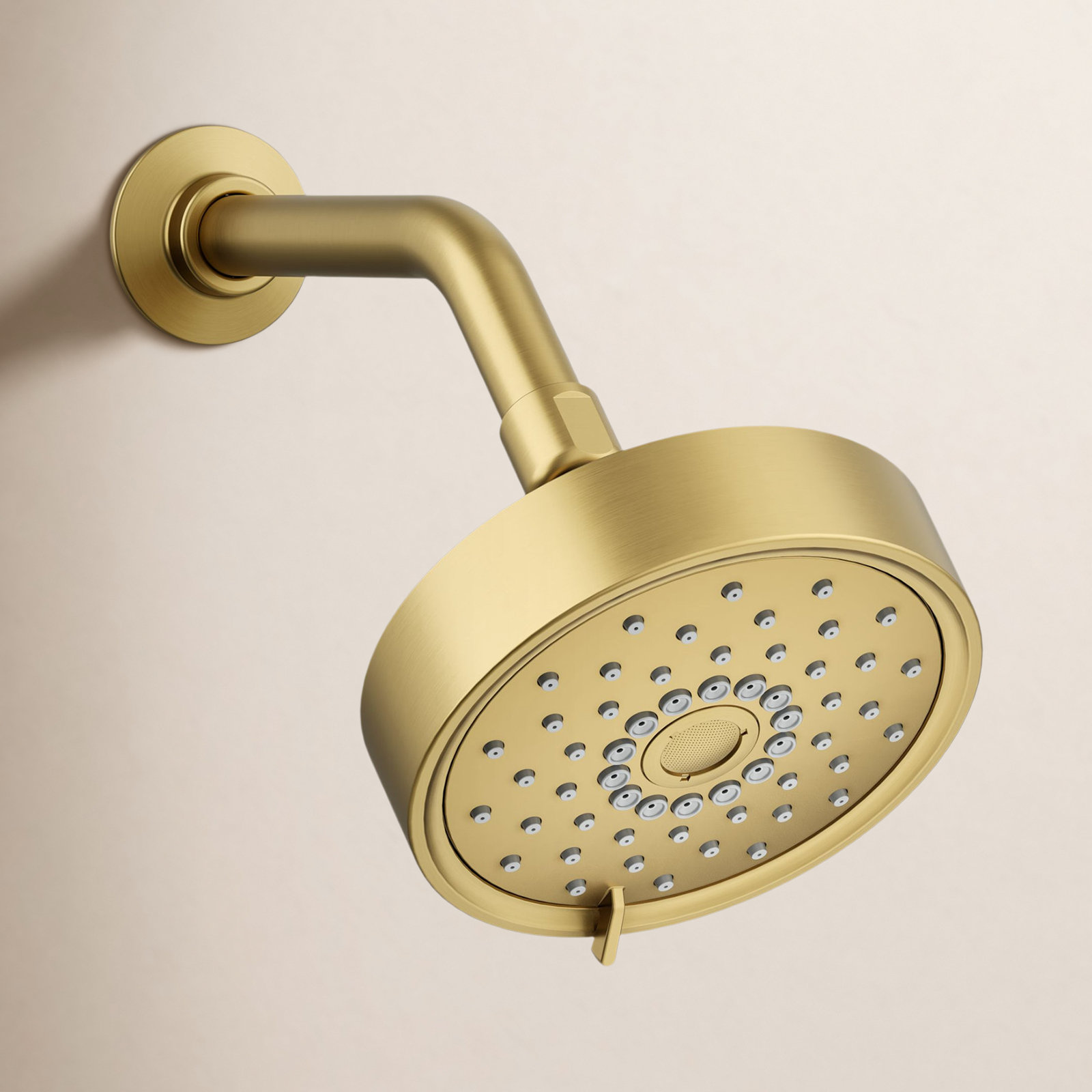 Purist 2.5 GPM 5.5" Wall Mount Showerhead, Vibrant Brushed Moderne Brass