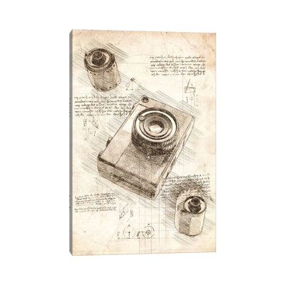 Camera And Film by Cornel Vlad - Wrapped Canvas Print