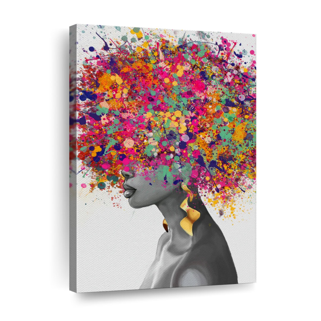 " Afro Hair Pop Canvas Print " by Harper D. Latitude Run® 