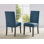 Chaises de salle à manger en tissu avec garniture cloutée, ensemble de 2