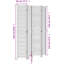 Gaener 145cm W 4 - Panel Solid Wood Accent Room Divider-317850906-317850903