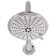 5" Round Thin 5-Function Adjustable Spray Shower Head with 8" S-Shaped Wall Mount Arm
