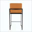 Tabouret de bar contemporain à haut dossier en similicuir - ensemble de 2-212514309-212514330