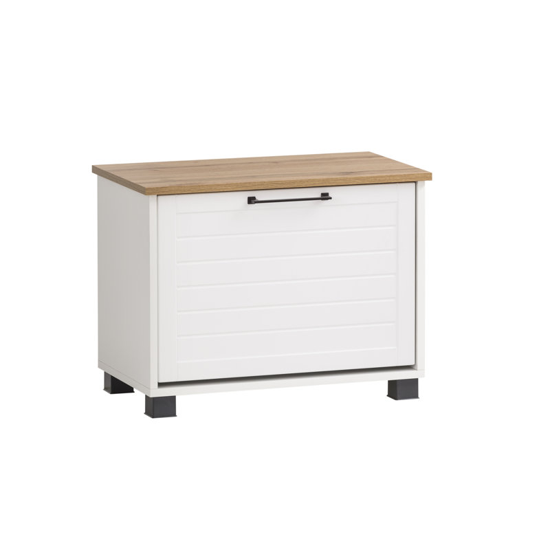 Alapaha Storage Bench, Brown/White
