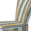 Chaise d'appoint en velours ornée de rayures dorées et grises