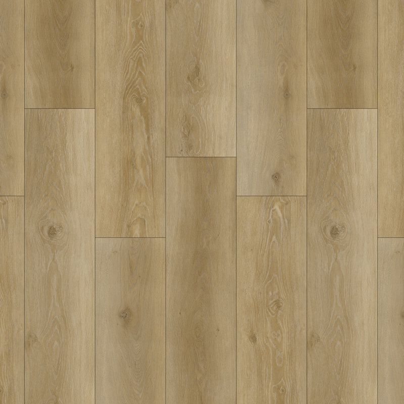Lisbon 7" x 54" x 6 mm Waterproof SPC Click Vinyl Plank Flooring with Underpad