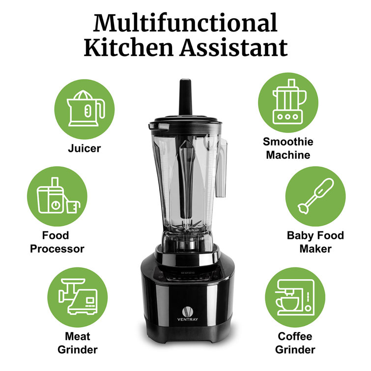 Professional Blender for Kitchen, 1800W Blender with Timer Stainless Steel  Blades, 68oz High Speed Blenders Powerful Countertop Blender for Shakes and