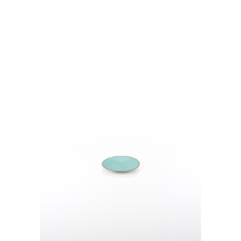 Beaded Metal Posh & Luxe Decorative Plate, Aqua