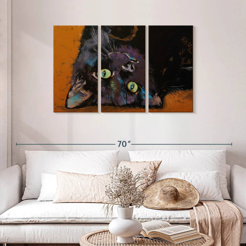 Upside Down Kitten, 28" H x 45" W