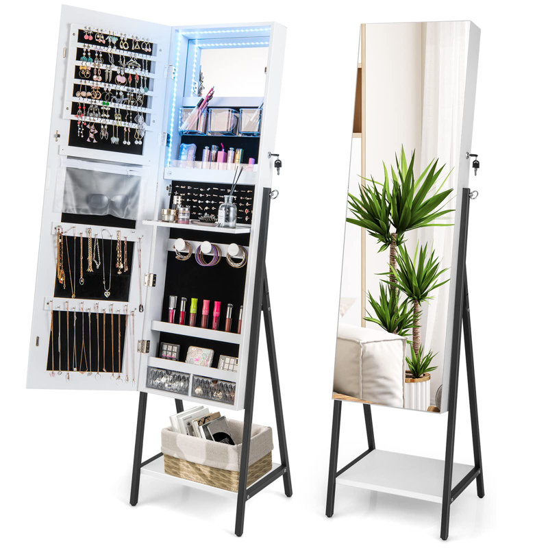 Cesaria Jewelry Armoire, White