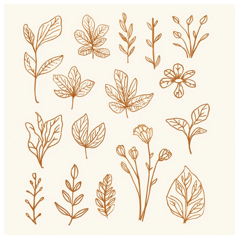 Édredon Botanical Line Art, Lit simple