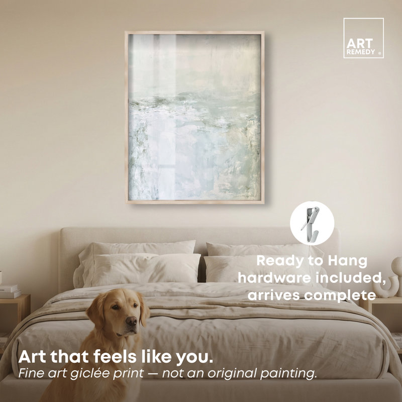 Décoration murale côtière Crashing Softly I Shadowbox Print par, H 36 po x l 30 po, Cadre en chêne naturel