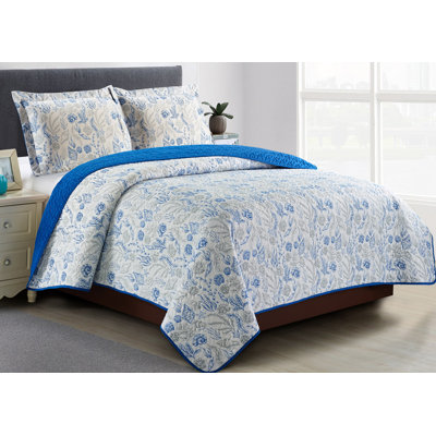 Carraway Polyester Floral Quilt