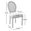 Chaise d'appoint à dossier très Louis Atai en beige / chêne