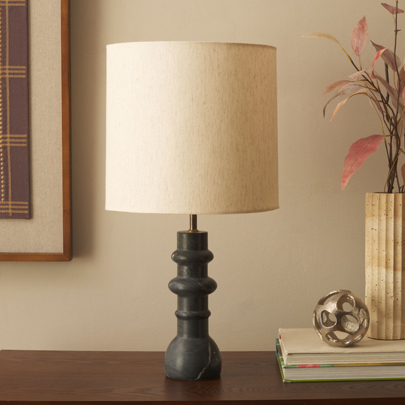 Teya 22" Black Marble Table Lamp