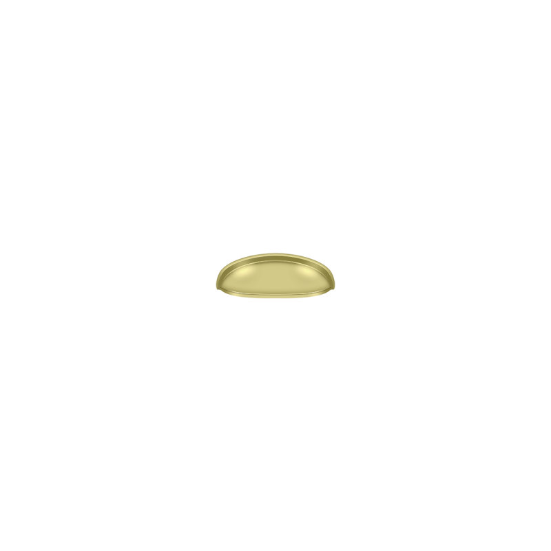 Cup / Bin Pull, Polished Brass