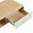 Boho Rectangle Coffee Table with Solid Wood Legs & Sliding Storage Drawer, Modern Living Room or Office Center Table-2106563044