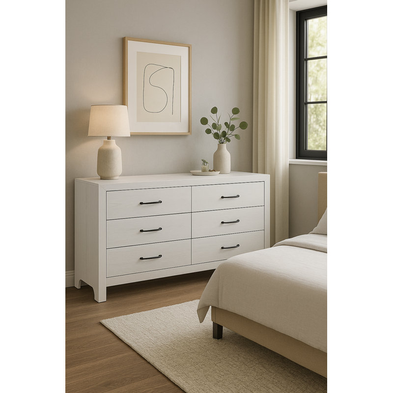 Commode double l 58,5 po Claudette, Blanc