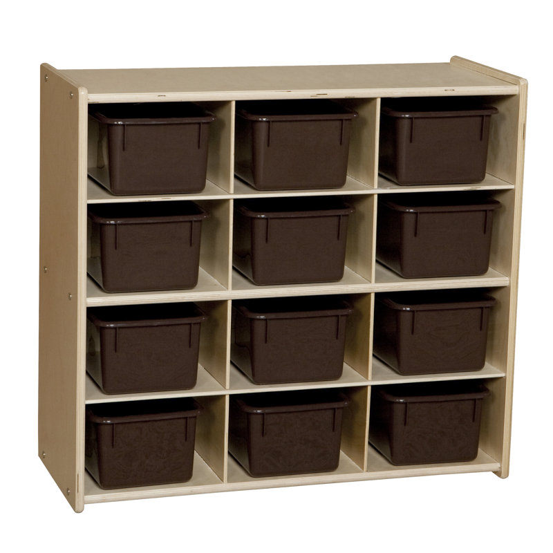Casier de rangement 12 compartiments Contender Baltic, Expedié assemblé, Brun, Oui