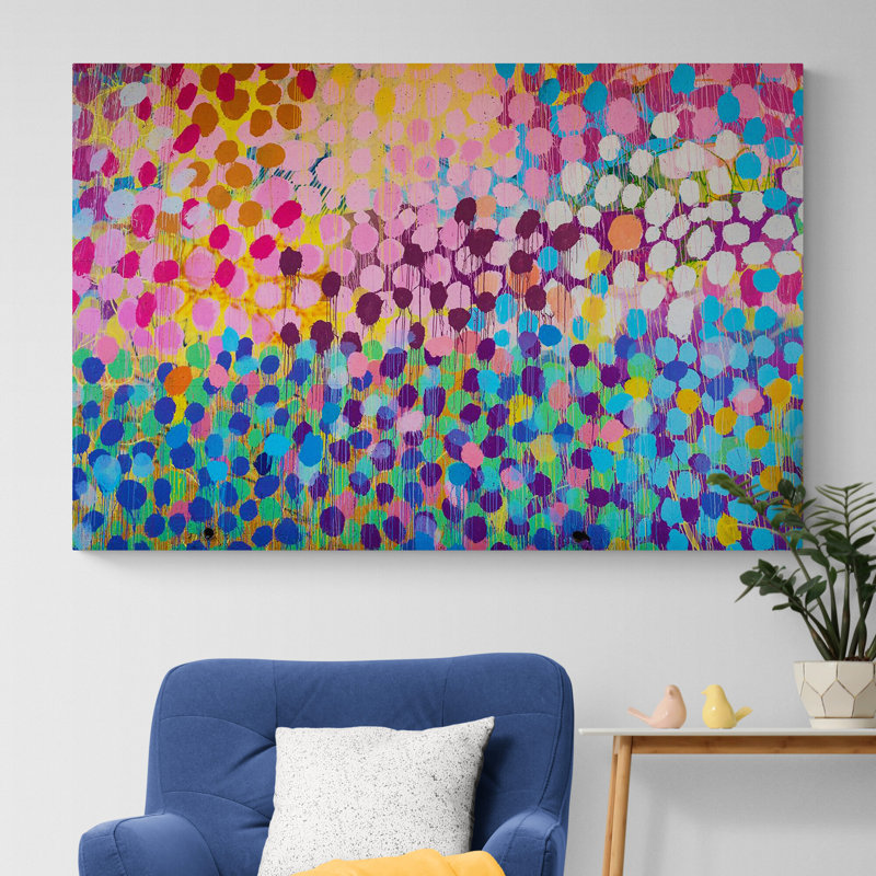 Dots - Wrapped Canvas Painting, 31cm H x 41cm W x 4cm D