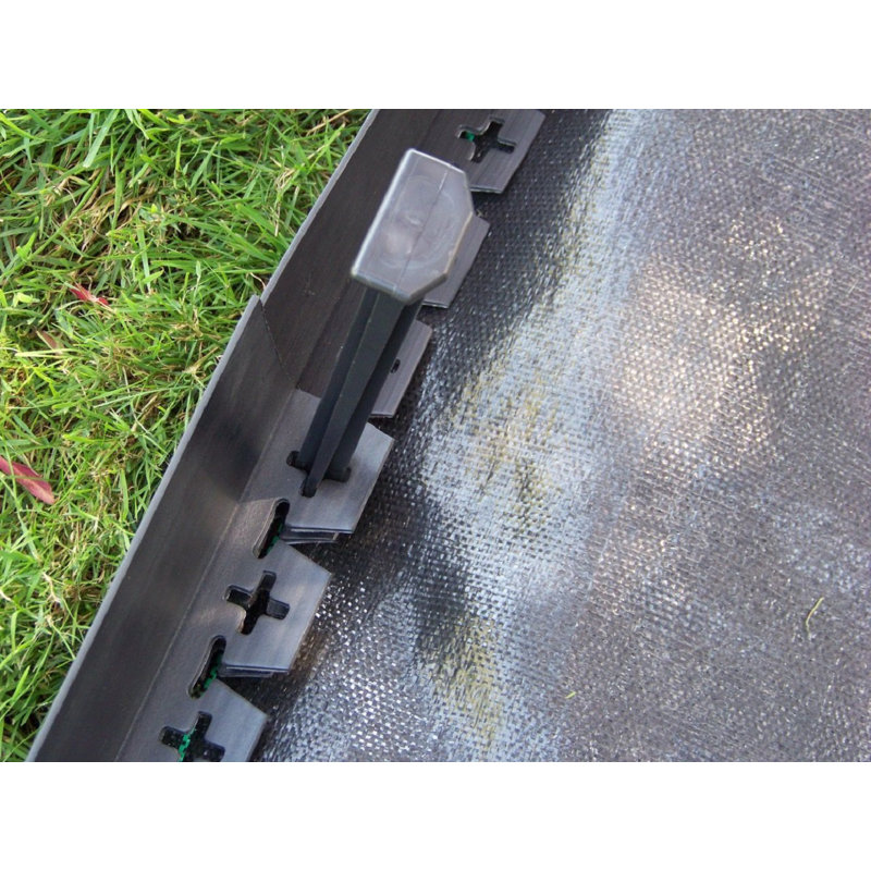 Black Heavy Duty Polypropylene Garden Stakes Set of 12