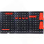 Organisateur mural pour panneau perforé, organisateur pour outils de garage en métal 4 pi avec 3 panneaux perforés, porte-foret, porte-clés, accessoires de crochets, panneau perforé mural pour rangement pour atelier, noir