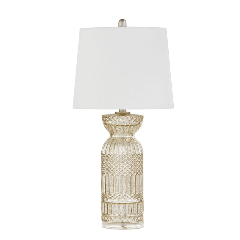 Lampe de table à base argent antique