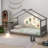Twin Floor House Bed, Wood Twin Floor Bed Frame With Headboard & Footboard-726729342