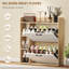 Armoire à chaussures avec 2 tiroirs rabattables, armoire de rangement pour chaussures, naturel-1363084385