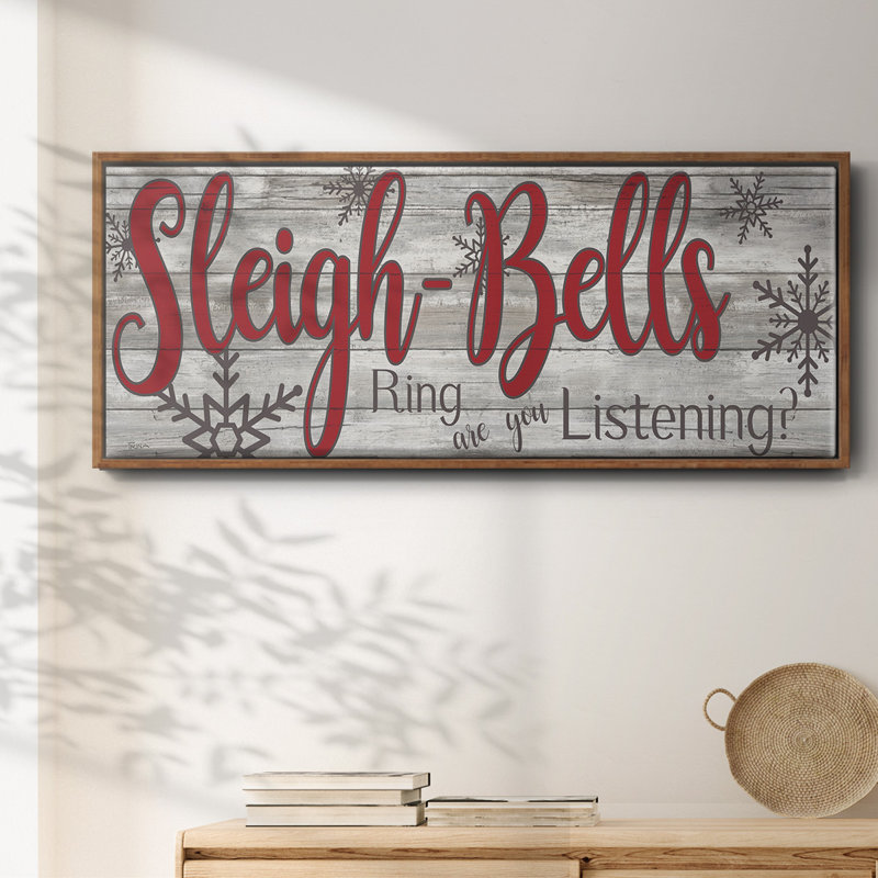 «Sleigh Bells», toile encadrée, H 12 po x l 30 po