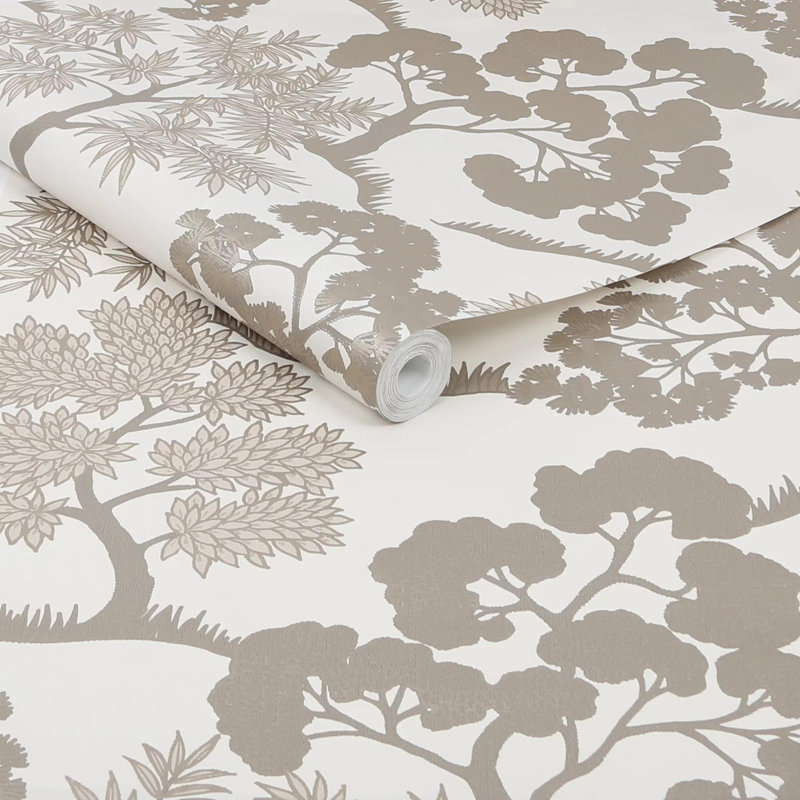 Trees Sublime Tree and Floral Wallpaper, Beige