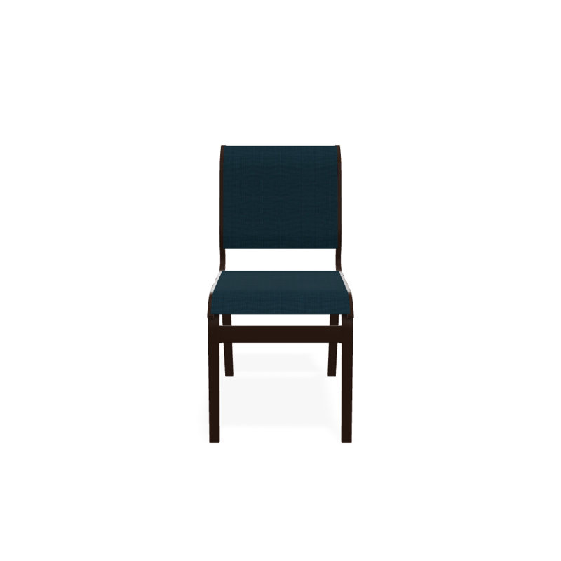 Chaise d'appoint de salle à manger Hiraku, Kona texturé, Sunbrella® bleu sarcelle