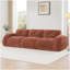 Canapé 110 po sans tissu avec velours doux et capitonné, canapé modulaire modulaire, éponge haute densité 32D, conception antidérapante, fond ergonomique, aucun assemblage requis, pour le cinéma maison, rouge-brun-1283026687