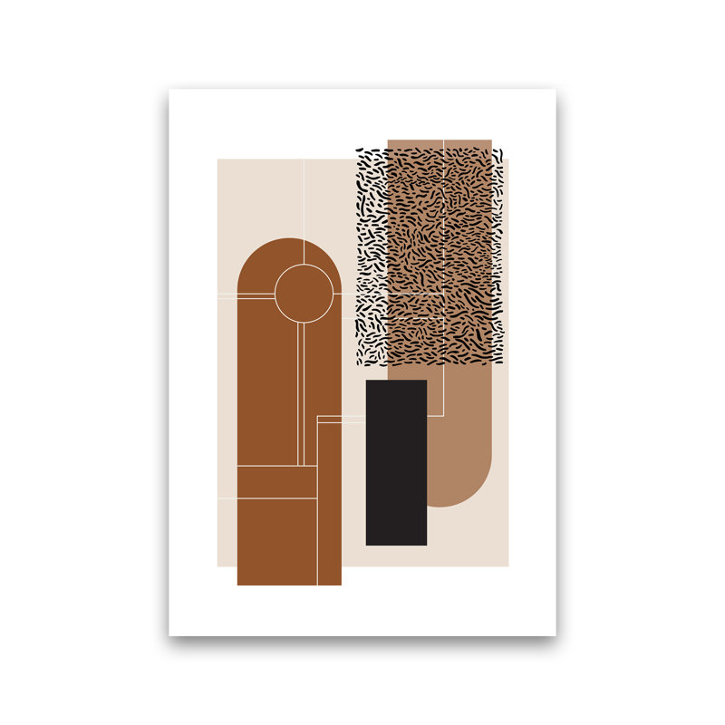 Brown And Beige - Print, 59.4cm H x 42cm W x 1cm D, No Framed