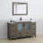 Brescia 60" Single Sink Freestanding Bathroom Vanity with Ceramic Top and Matching Mirror-122499364