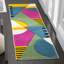 Tapis bleu paon / fuchsia à motif abstrait Menelaus-19820750