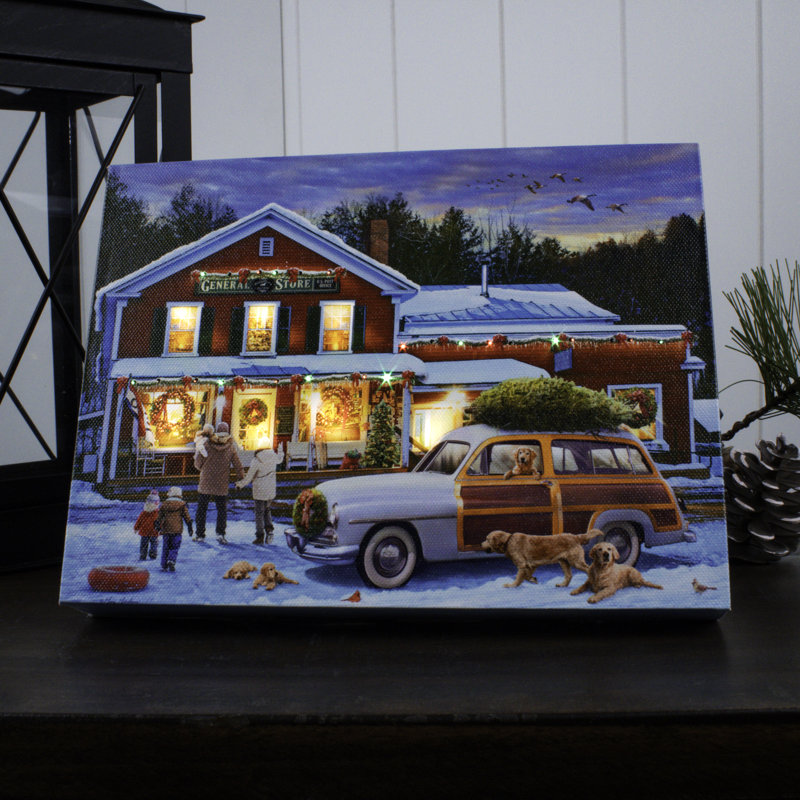 Toile de table lumineuse 8 x 6 Christmas Shop