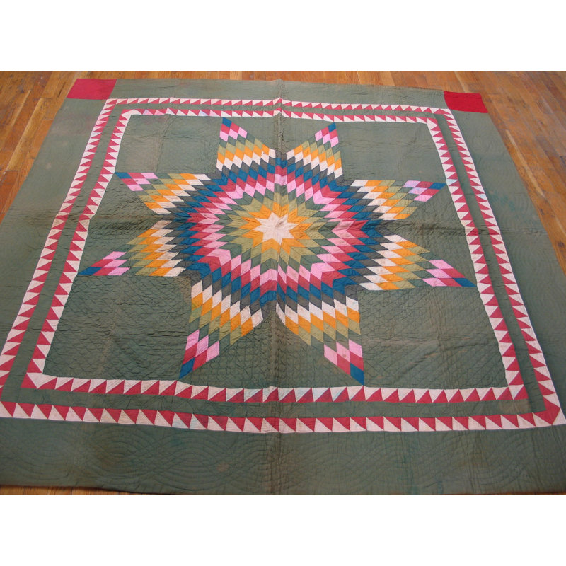 Antique Quilt Wool Multicolor Rug