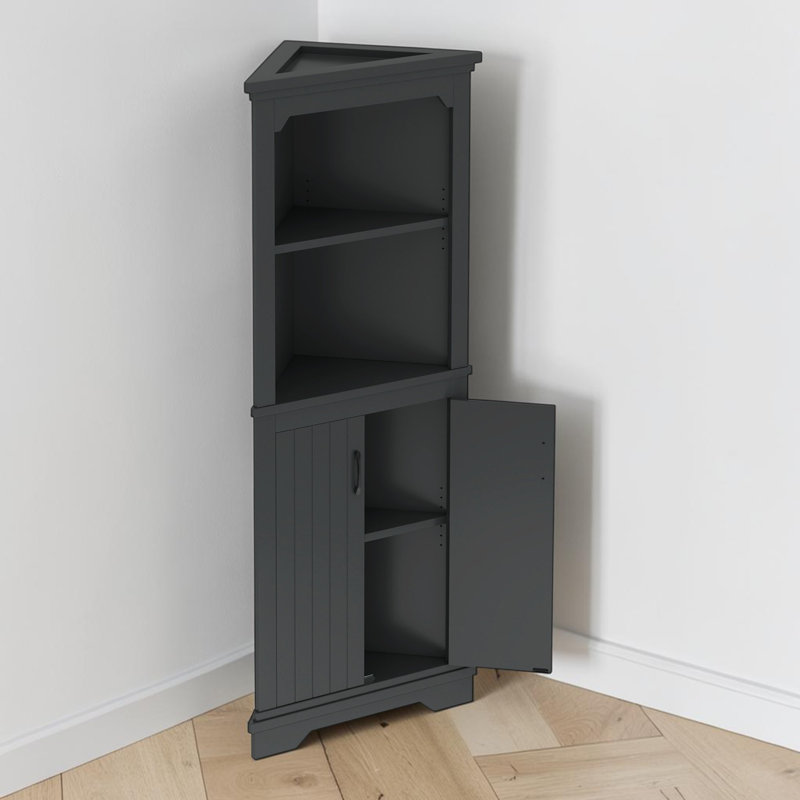 Garde-manger de coin 68,28 po, Noir