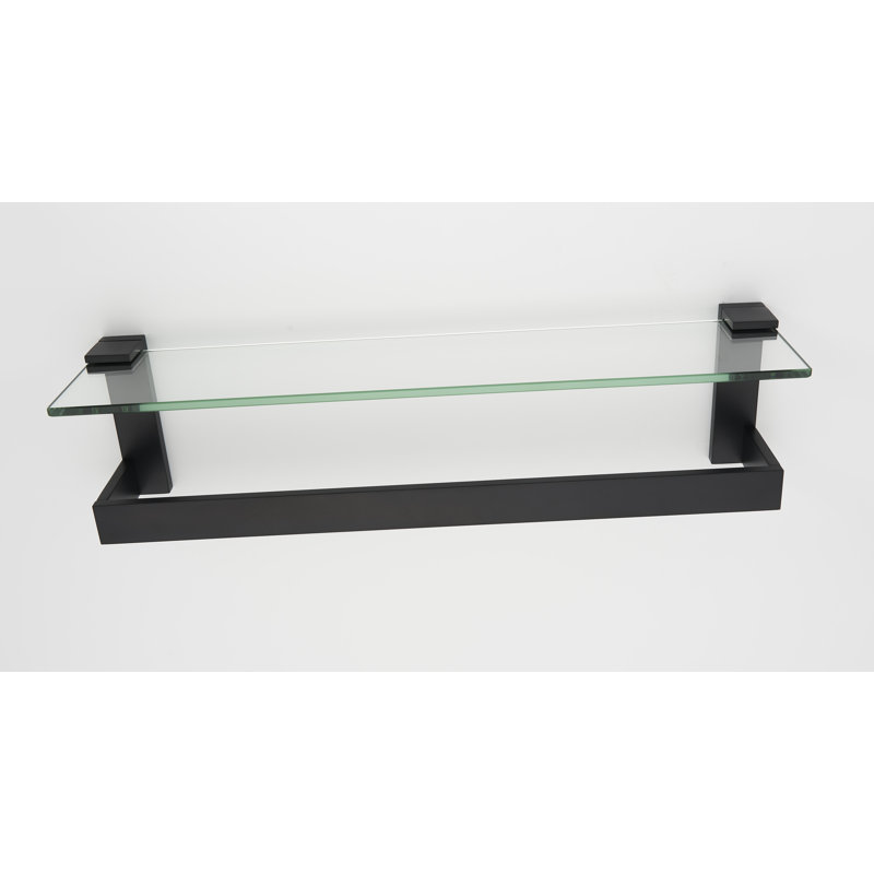 Barre à serviettes murale linéaire 18 po, Noir mat, L 18 po x P 3,13 po