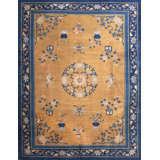 Hand Knotted Wool Floral Area Rug