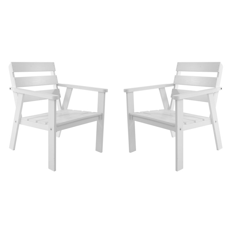 Erwon Patio Dining Armchair, White