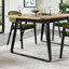 Airius Extendable Metal Base Dining Table-274750601-274750602