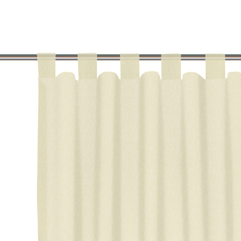 Sunday 82% Polyester And 18% Cotton Semi Sheer Curtain Single Panel, 142cm Width x 305cm Drop, Cream