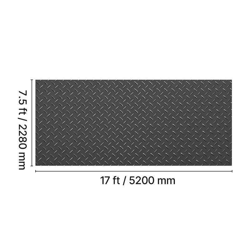 Tapis anti-dérapant 7,5 pi x 17 pi en PVC pour garage