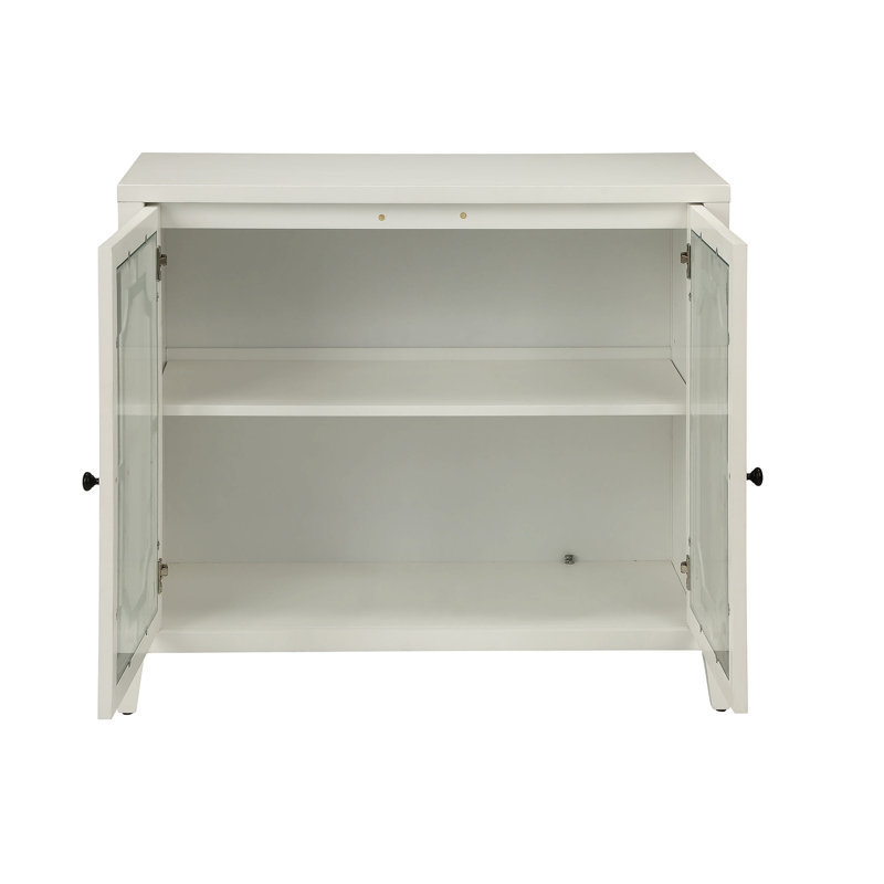 White Console Table With 2 Doors