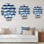 Abstrait bleu classique abstrait - horloge murale moderne-60187823