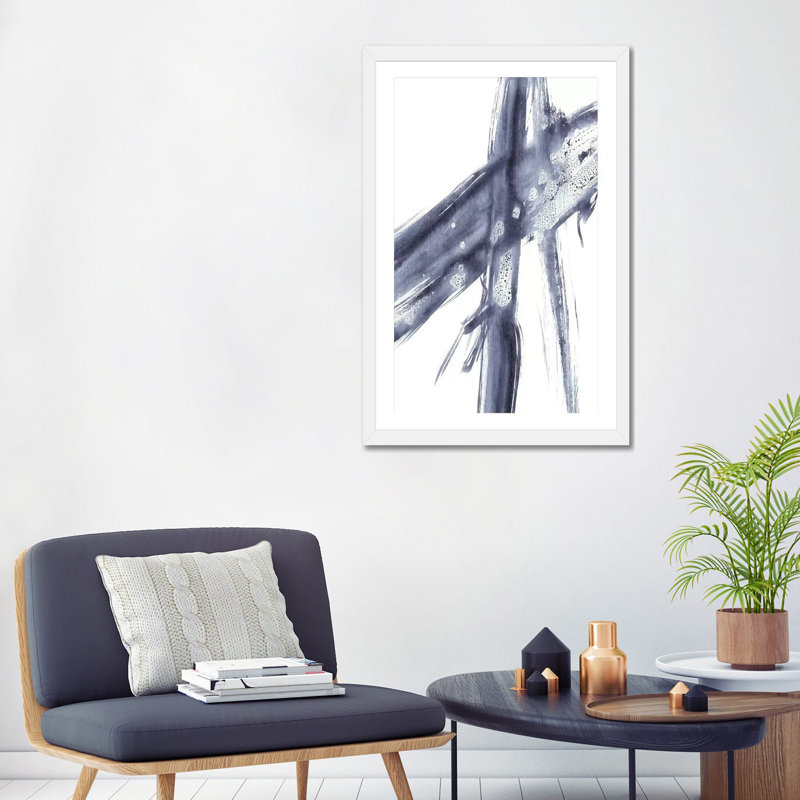 « Directivité III » par Ethan Harper, reproduction d’art, Blanc, Papier encadré blanc, H 32 po x l 24 po x P 1 po
